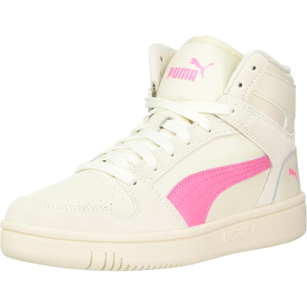 image:imagePUMA Boys Rebound Layup Mid SneakersAlpine Snowstrawberry Burstfrosty Pink