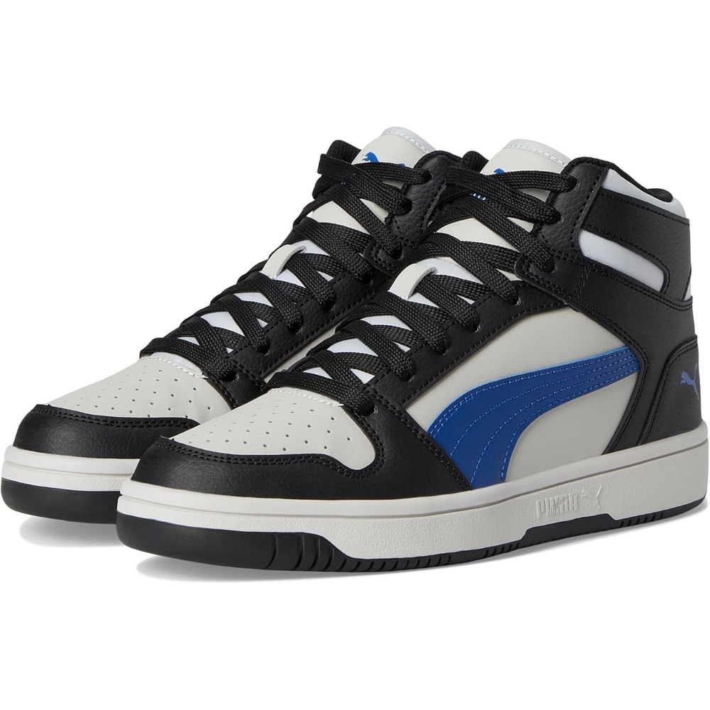 image:imagePUMA Boys Rebound Layup Mid SneakersCool Light Grayblazing Bluepuma Black
