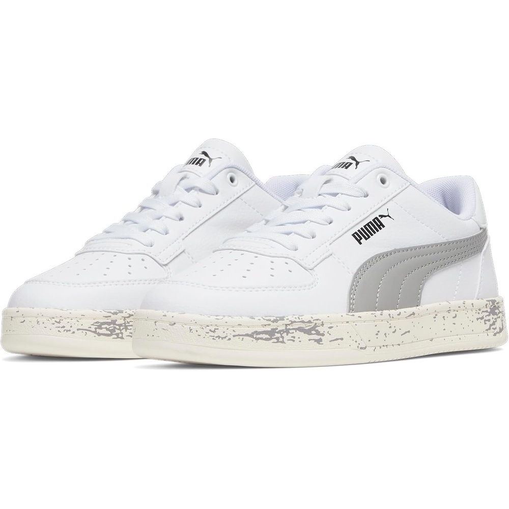 image:imagePUMA Kids Boys Caven 20 Lace Up Sneakers Shoes Casual  WhitePuma Whiteconcrete Graypuma Black