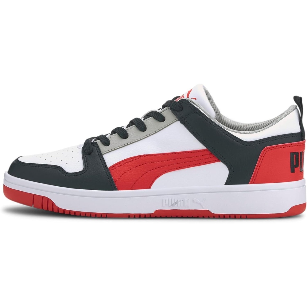 image:imagePUMA Mens Rebound Layup Lo SneakerPuma White High Risk Red Puma Black Gray Violet