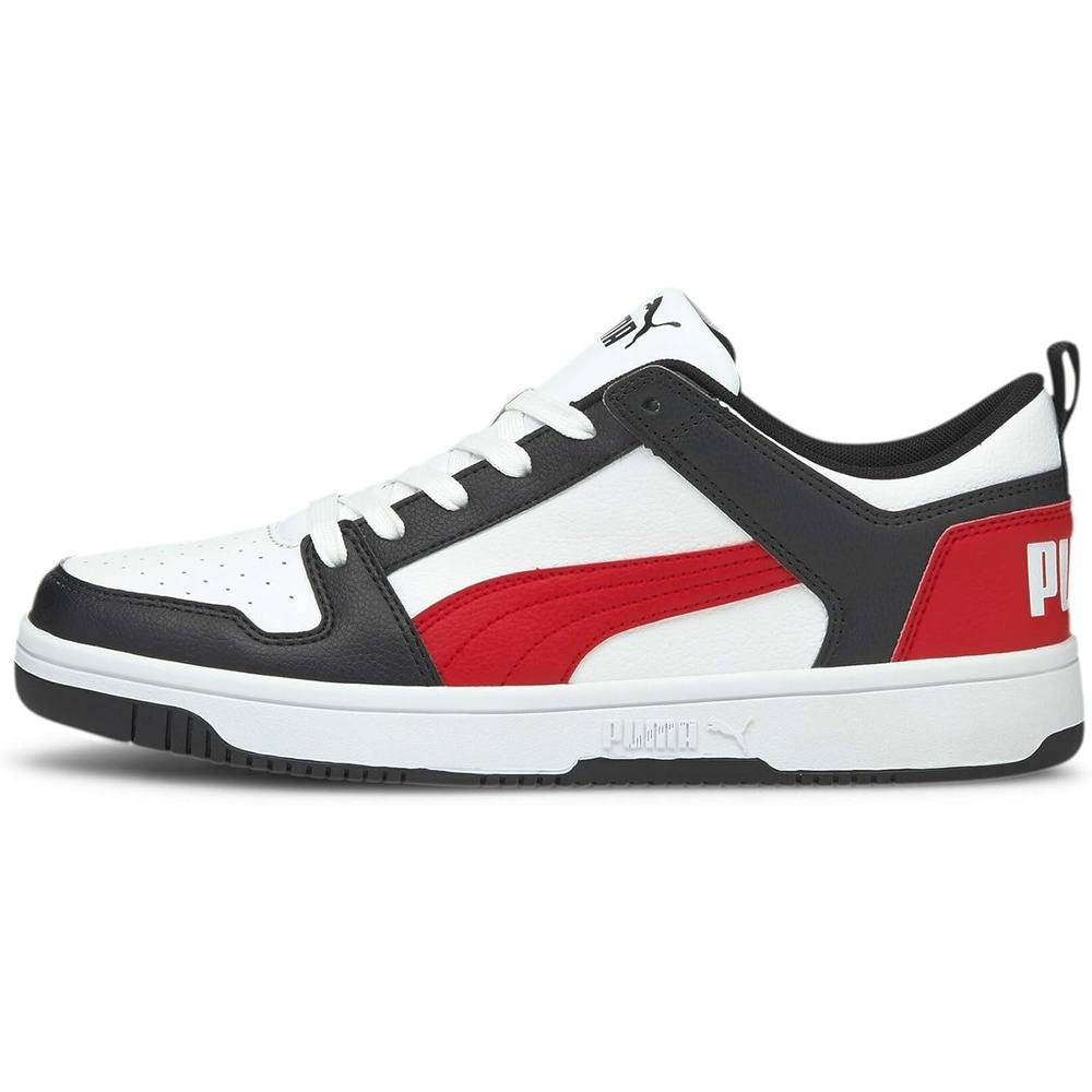 image:imagePUMA Mens Rebound Layup Lo SneakerPuma White Poppy Red Puma Black