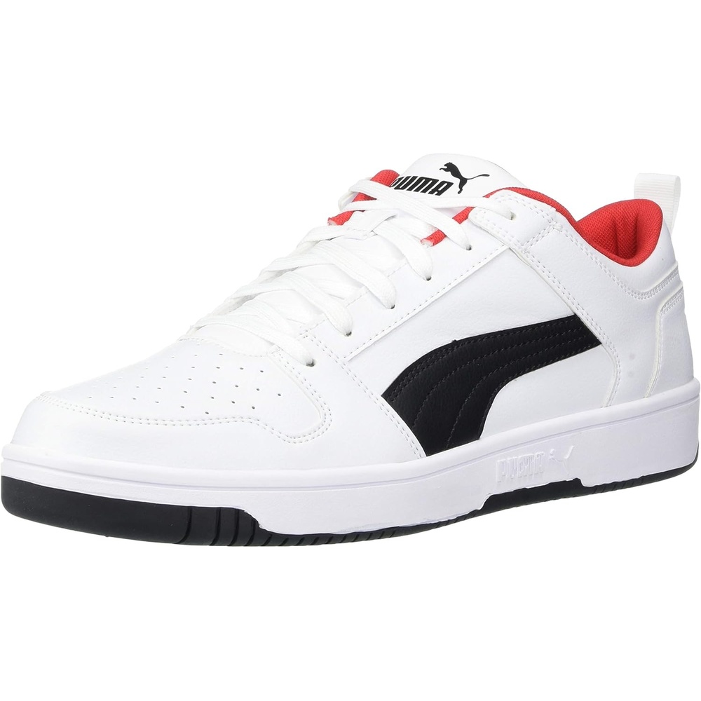 image:imagePUMA Mens Rebound Layup Lo SneakerWhiteblackhigh Risk Red