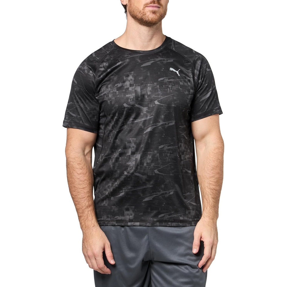 image:imagePUMA Mens Run Favorite Velocity Crew Neck Short Sleeve Athletic Running Casual Tops BreathableBlack All Over Print Ah25