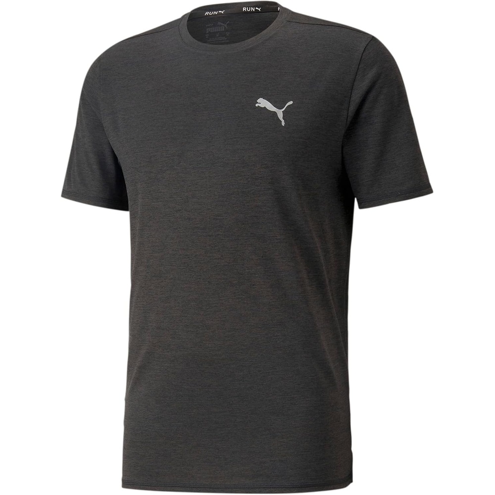 image:imagePUMA Mens Run Favorite Velocity Crew Neck Short Sleeve Athletic Running Casual Tops BreathableHeather Black Heather
