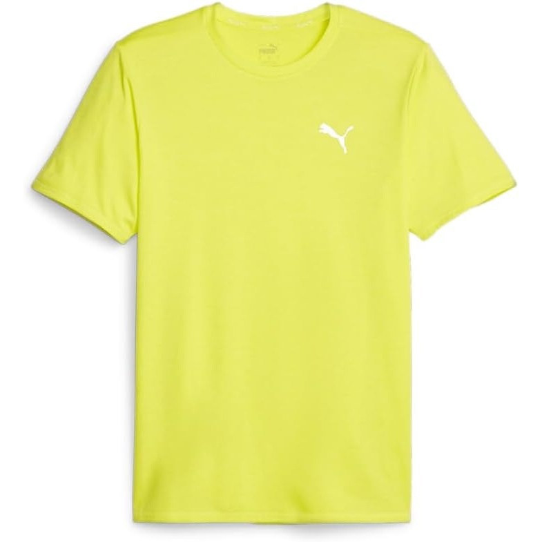 image:imagePUMA Mens Run Favorite Velocity Crew Neck Short Sleeve Athletic Running Casual Tops BreathableYellow Burst Heather