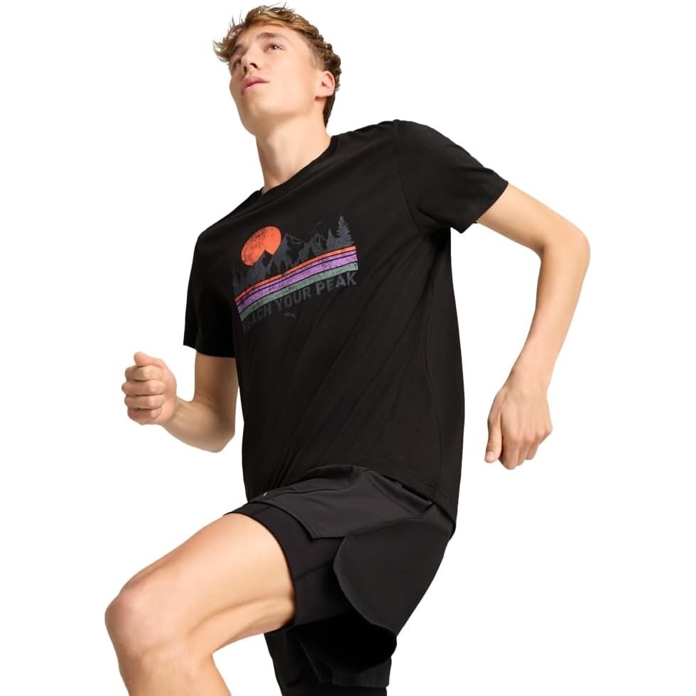image:imagePUMA Mens Running Graphic TShirtPuma Black Ss25