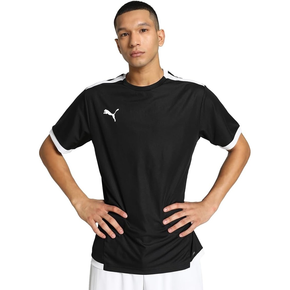 image:imagePUMA Mens Teamliga Crew Neck Short Sleeve Jersey Casual BlueBlack White