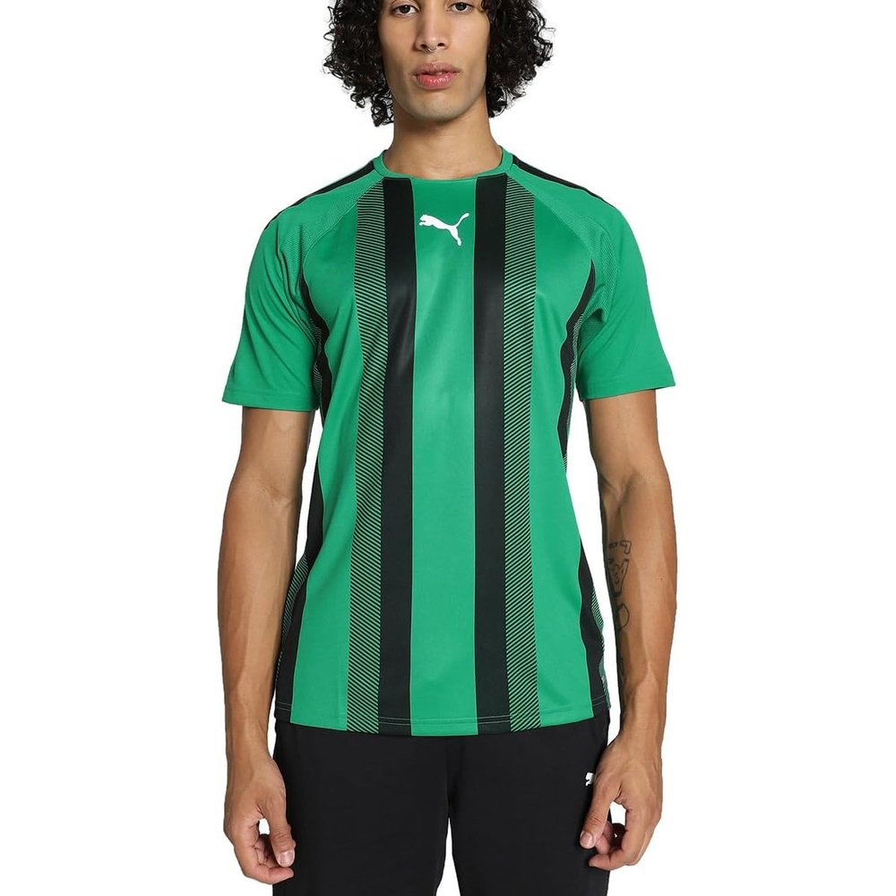 image:imagePUMA Mens Teamliga Crew Neck Short Sleeve Jersey Casual BluePepper Greenpuma Blackpuma White