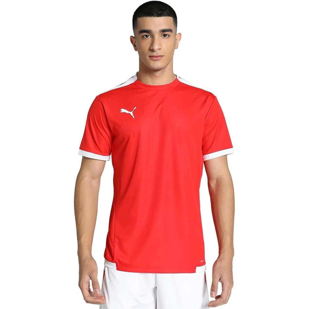 image:imagePUMA Mens Teamliga Crew Neck Short Sleeve Jersey Casual BluePuma Red Puma White