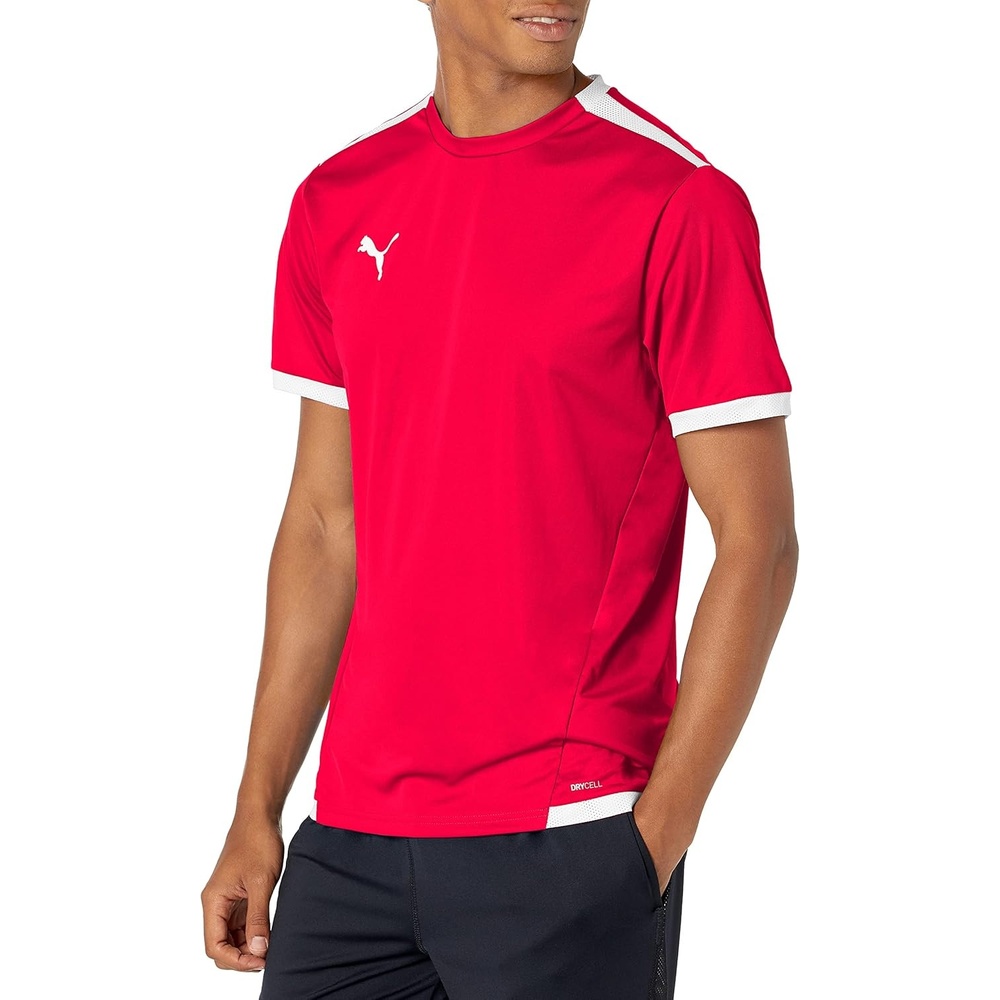 image:imagePUMA Mens Teamliga Crew Neck Short Sleeve Jersey Casual BlueRedWhite