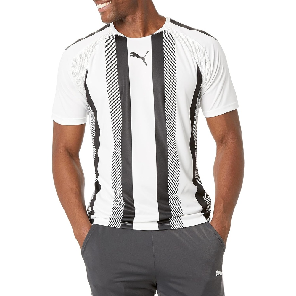 image:imagePUMA Mens Teamliga Crew Neck Short Sleeve Jersey Casual BlueWhiteBlack