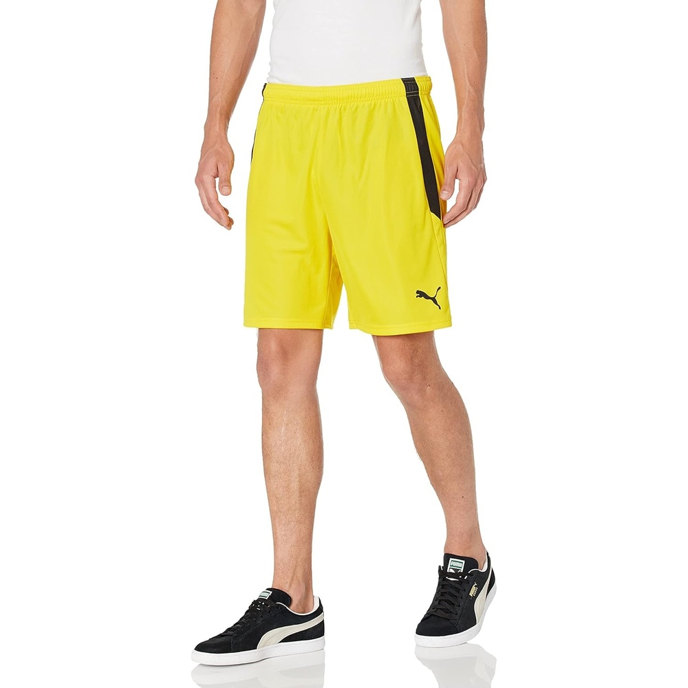 image:imagePUMA Mens Teamliga Shorts Casual Bottoms Casual DrawstringCyber Yellowpuma Black