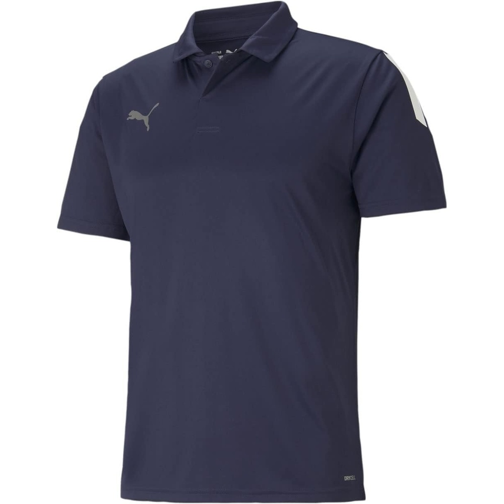 image:imagePUMA Mens Teamliga Sideline Shirt Casual Casual  BluePeacoatpuma White