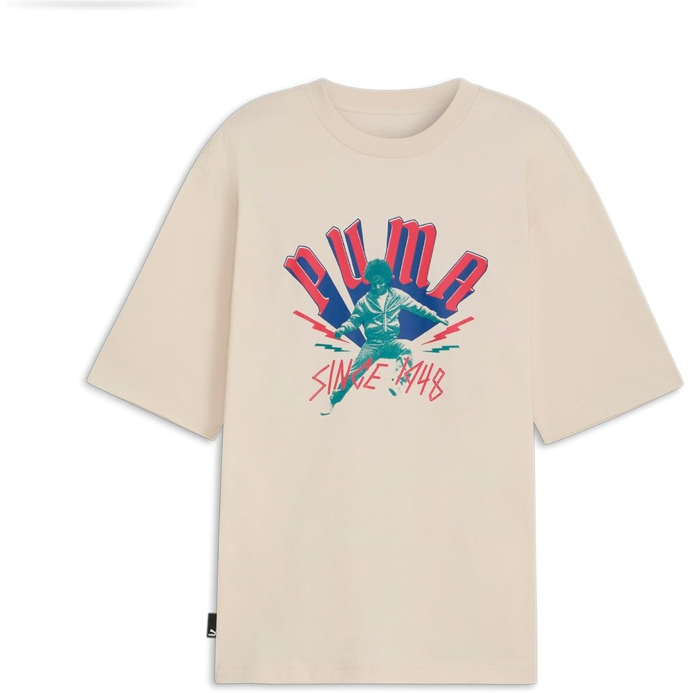 image:imagePUMA Mens Village Wear Graphic Crew Neck Short Sleeve Casual Tops CasualAlpine SnowDancer
