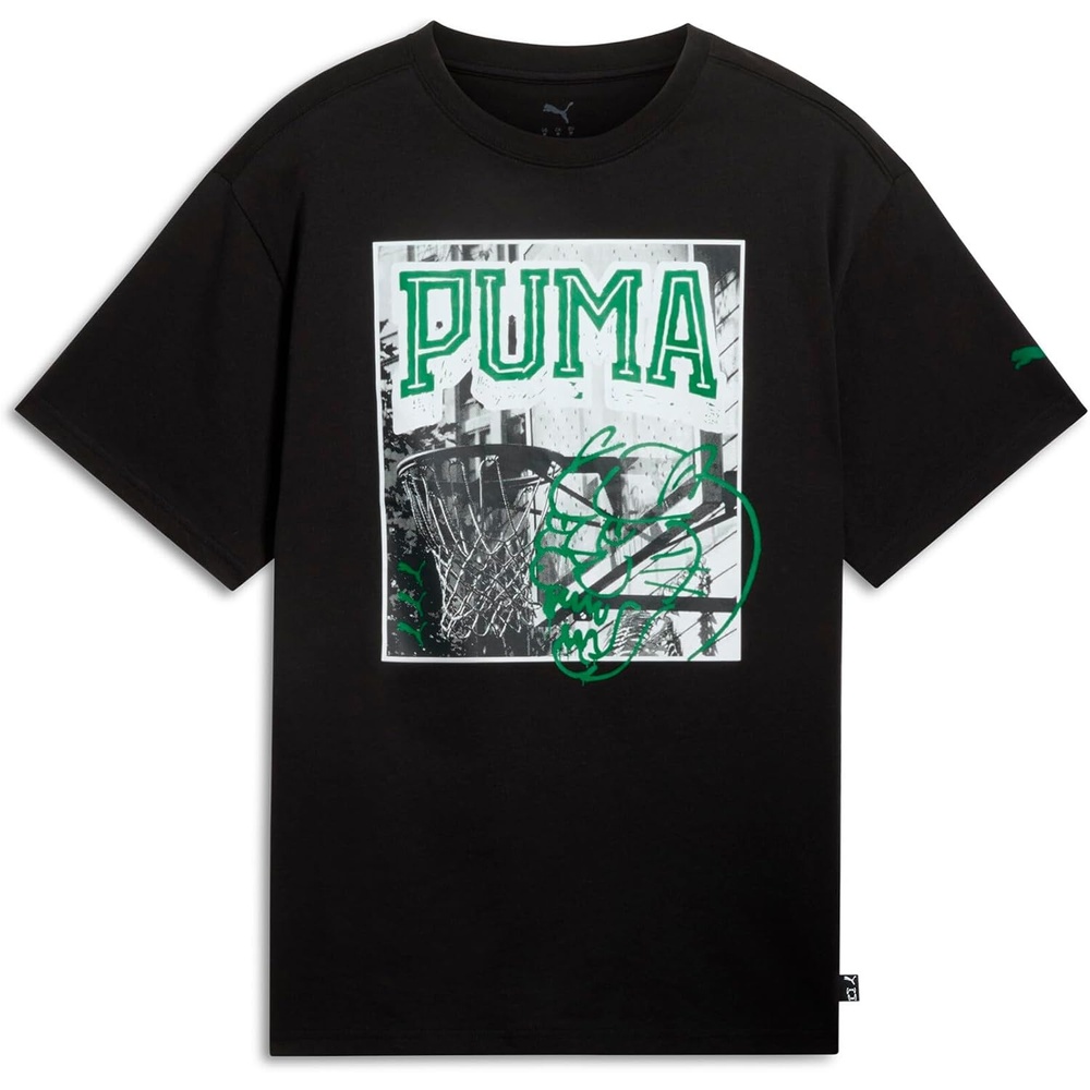 image:imagePUMA Mens Village Wear Graphic Crew Neck Short Sleeve Casual Tops CasualBlack
