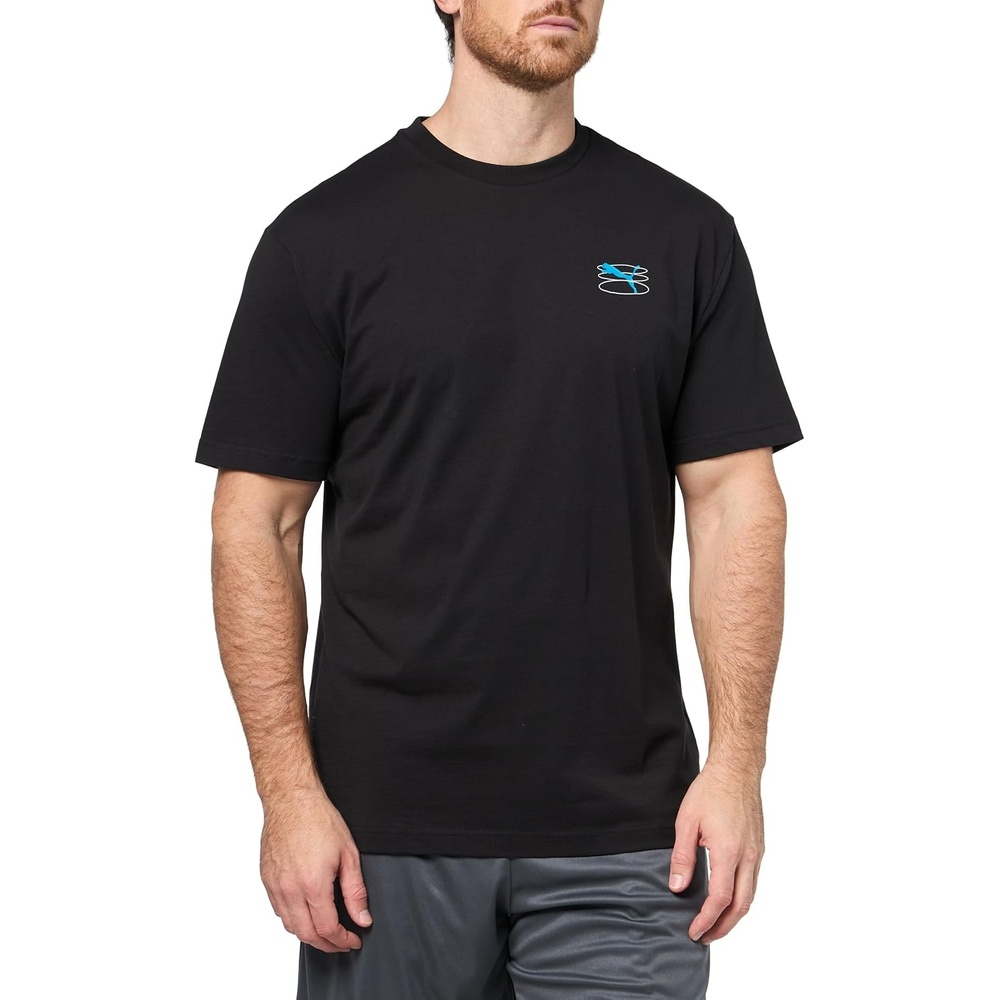 image:imagePUMA Mens Village Wear Graphic Crew Neck Short Sleeve Casual Tops CasualBlack Grid Ah25