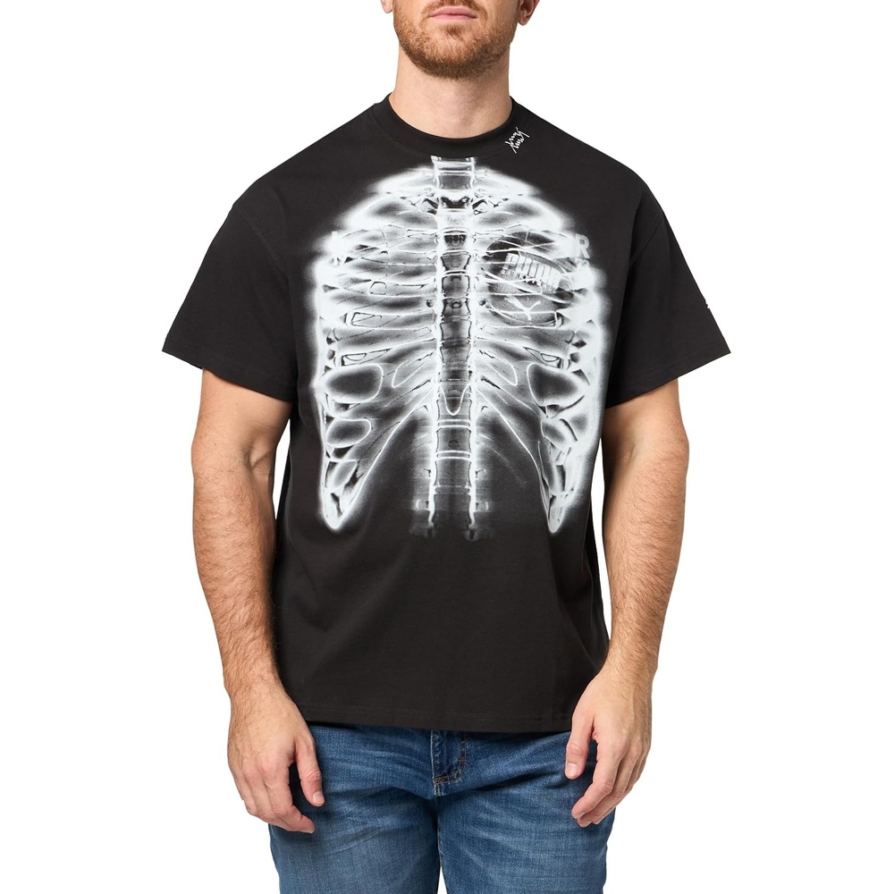 image:imagePUMA Mens Village Wear Graphic Crew Neck Short Sleeve Casual Tops CasualBlack Hoopray Vision Ah25