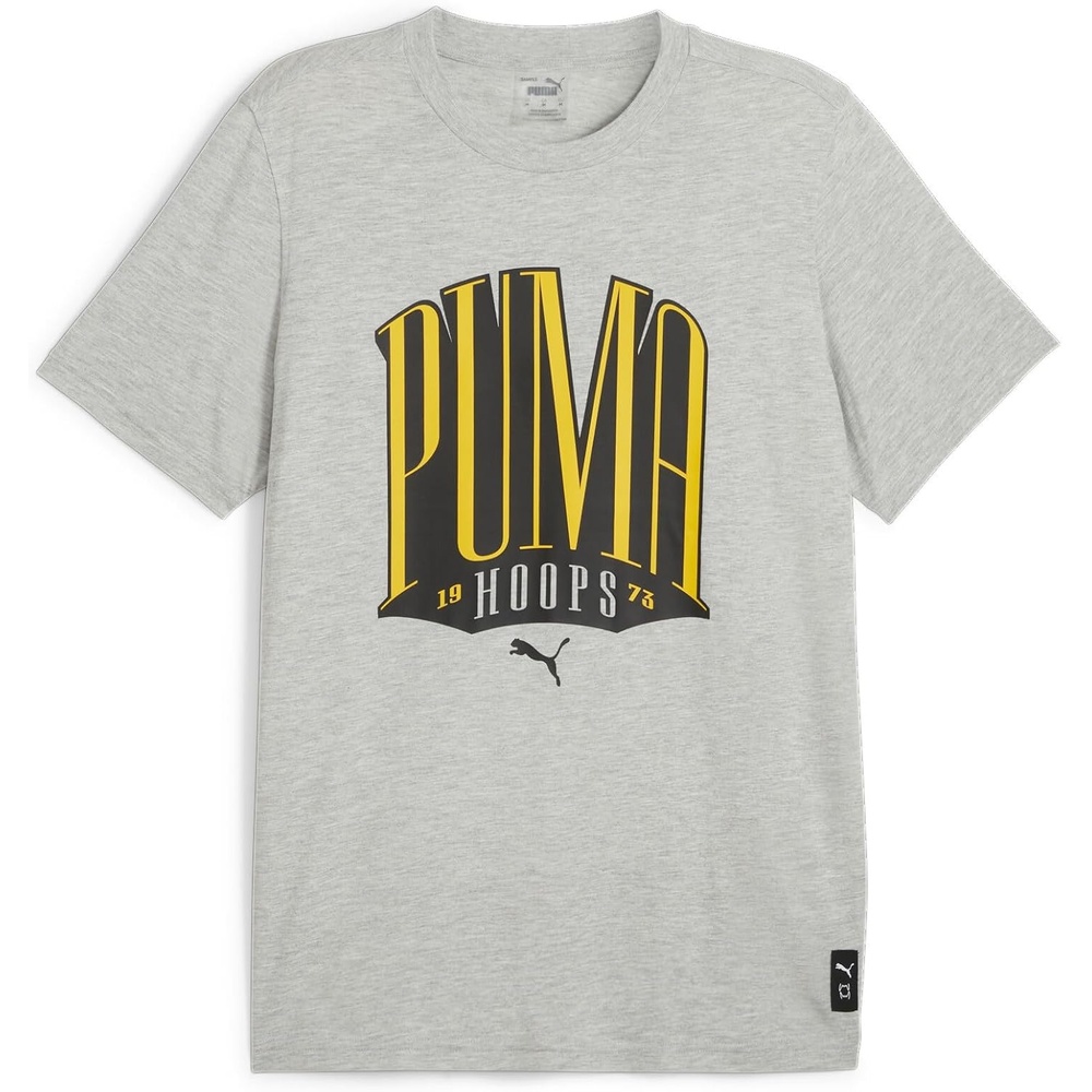 image:imagePUMA Mens Village Wear Graphic Crew Neck Short Sleeve Casual Tops CasualLight Greyheather