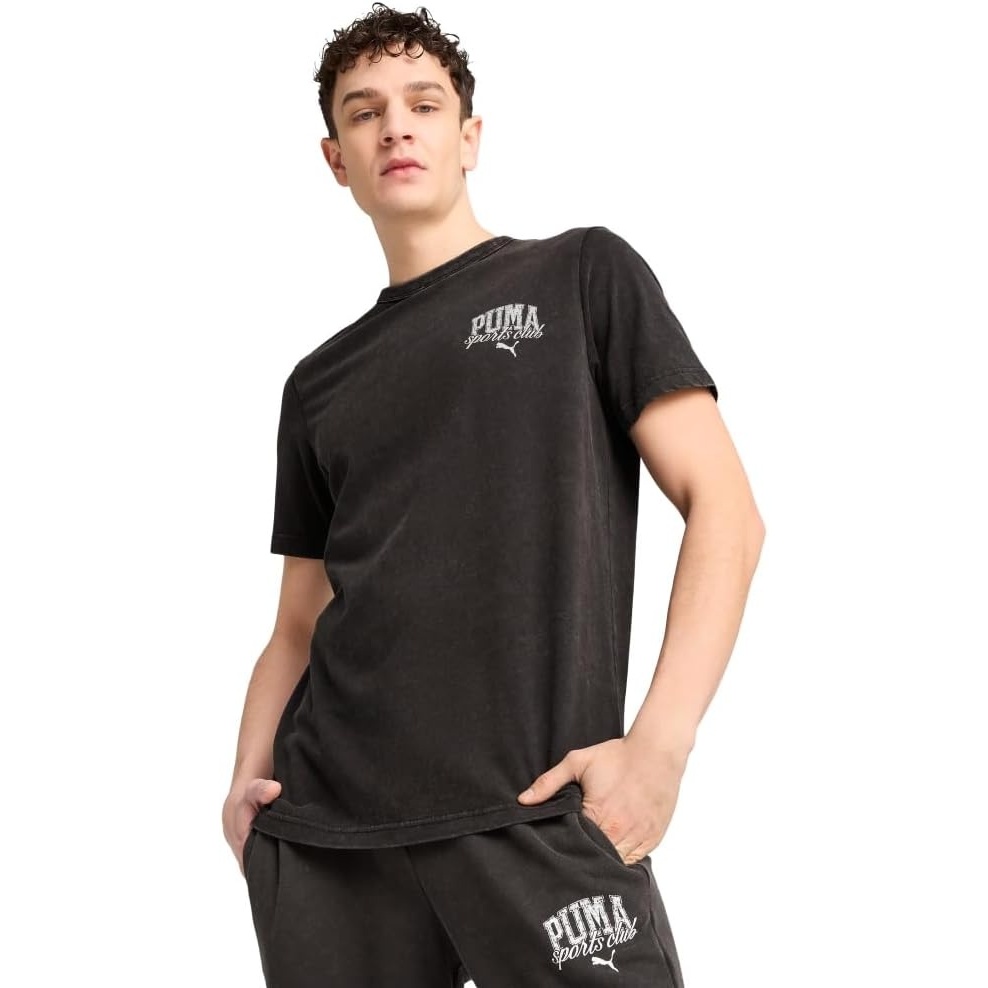 image:imagePUMA Mens Village Wear Graphic Crew Neck Short Sleeve Casual Tops CasualPuma Class Puma Black Ss25