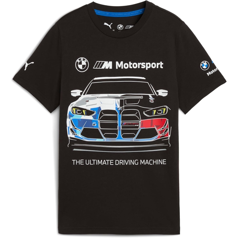 image:imagePUMA UnisexChild BMW M Motorsport Graphic TShirt Black Car AH25 Big Kid XLarge