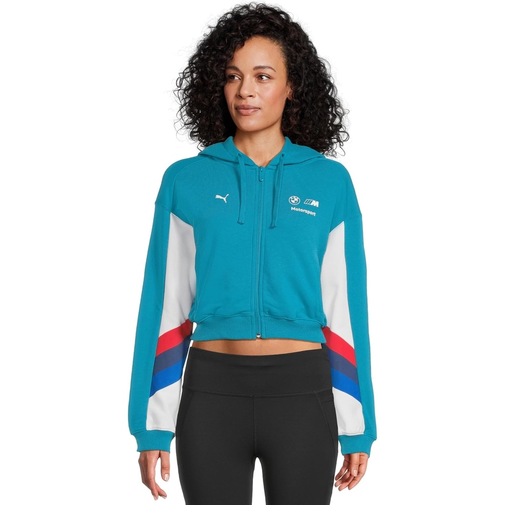 image:imagePUMA Women Bmw M Motorsport Sweat JacketTropical Blue Ah25