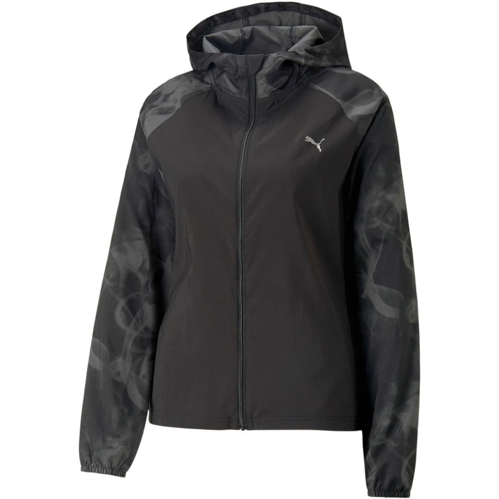image:imagePUMA Womens Run Favorite Hooded Woven Jacket Running Athletic Outerwear BlackBlackaop