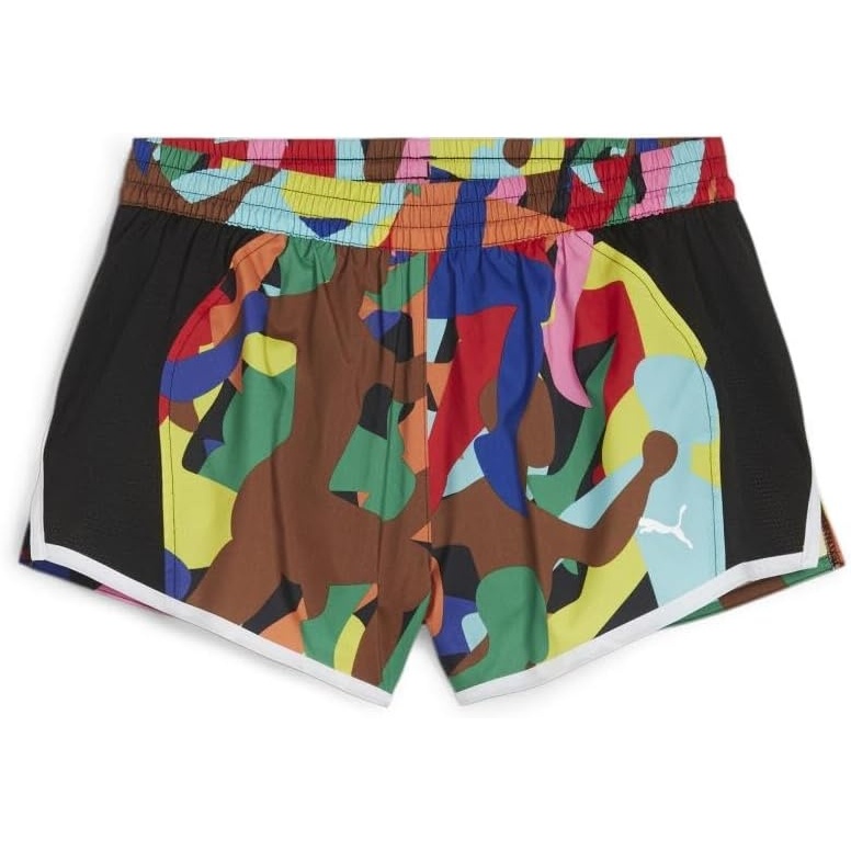 image:imagePUMA Womens Run Favorite Velocity 3 Inch Shorts Running Casual BottomsPop Redmulti Color Aop