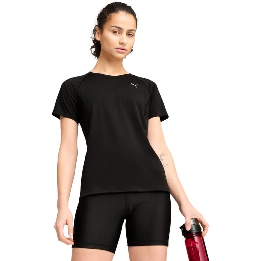 image:imagePUMA Womens Run Favorites Velocity Crew Neck Short Sleeve Athletic Running Casual Tops GreenBlack
