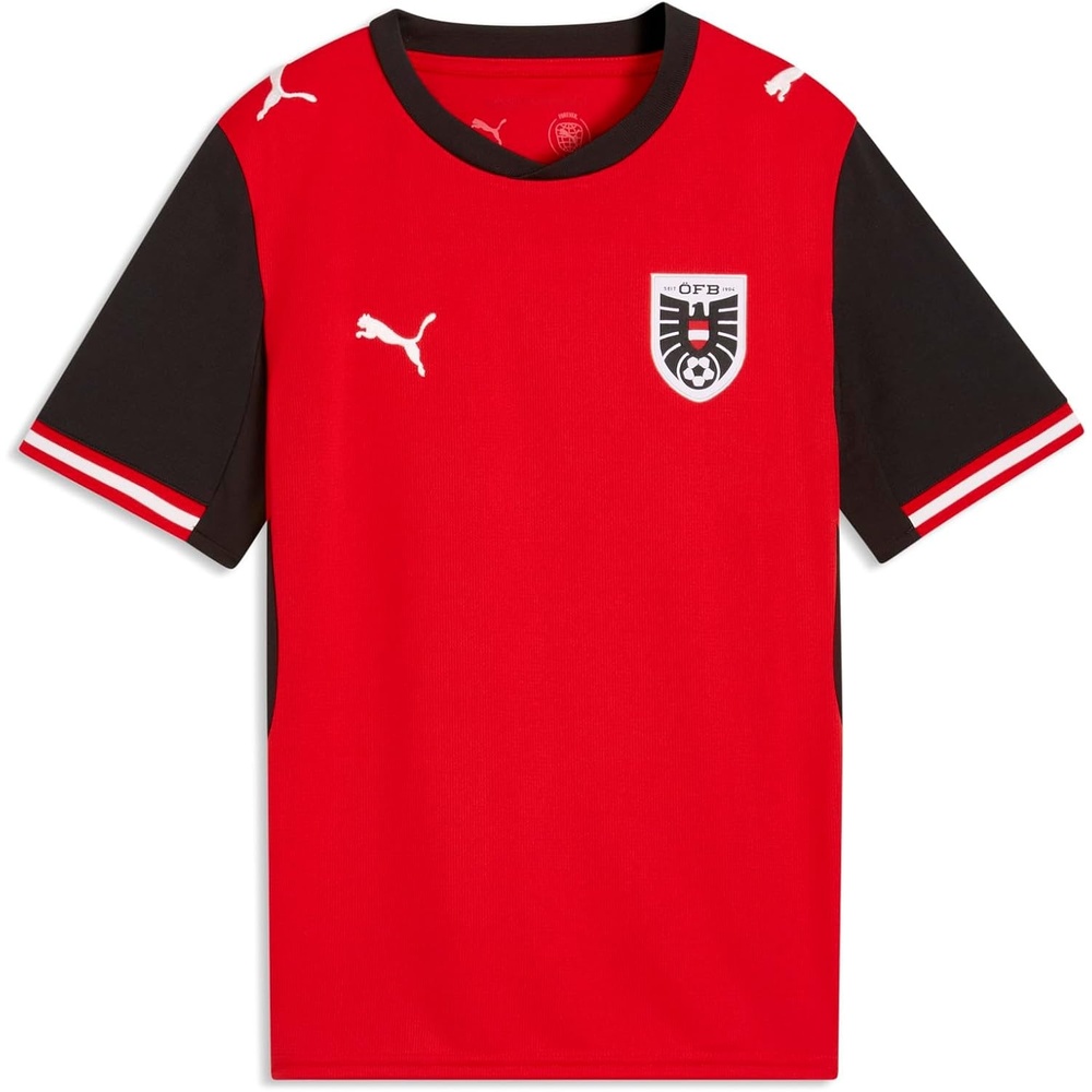 image:imagePuma Junior Austria National Team Home Jersey ReplicaPuma Redpuma Black