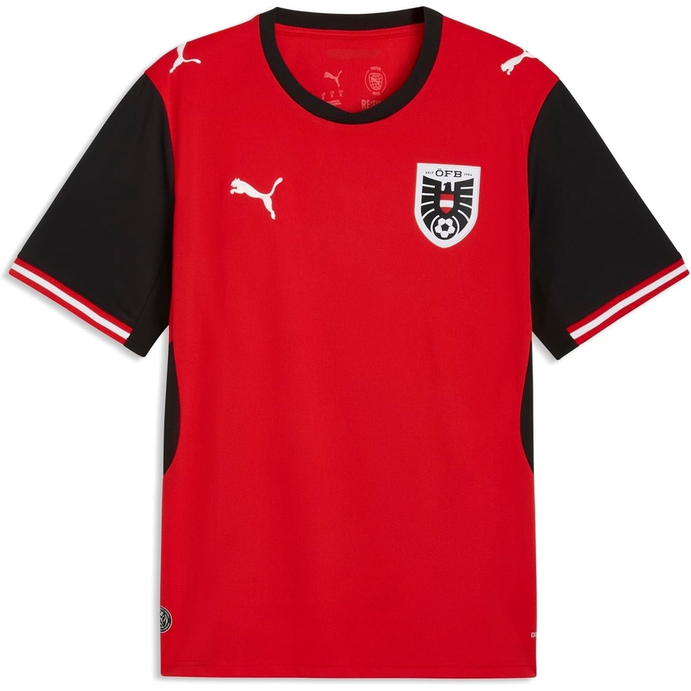 image:imagePuma Mens Austria National Team Home Jersey ReplicaPuma Redpuma Black