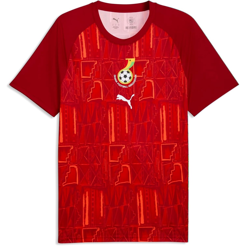 image:imagePuma Mens Ghana FA Warm Up JerseyDark Crimsonpuma Red