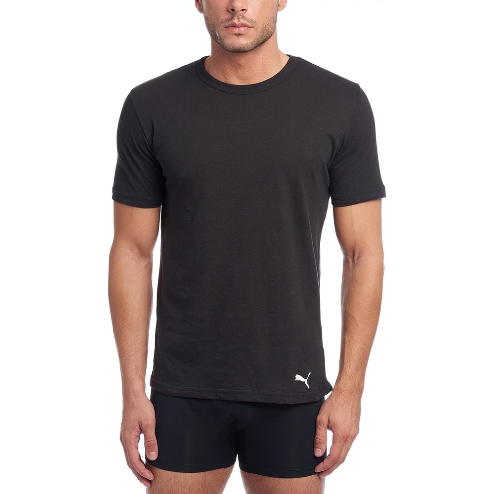 image:imagePuma Mens Mens 3 Pack Crew Neck TShirtsWhiteGrayBlack