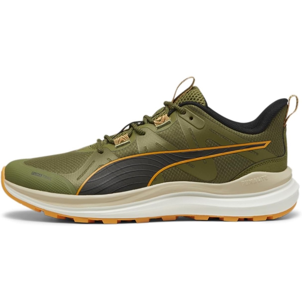image:imagePuma Mens Reflect Lite TrailSneakerOlive Greenputtyclementine
