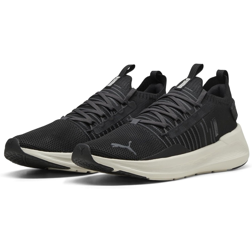 image:imagePuma Mens Softride Symmetry Fuzion Running Shoes25 AutumnWinter Color Puma Black Dusky Gray Vapor Gray 10