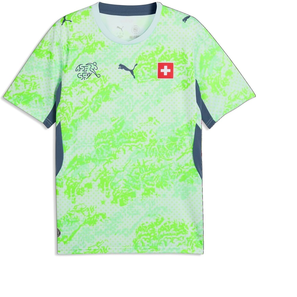 image:imagePuma Mens Swiss National Team Away Jersey ReplicaSea Glassdark Indigo