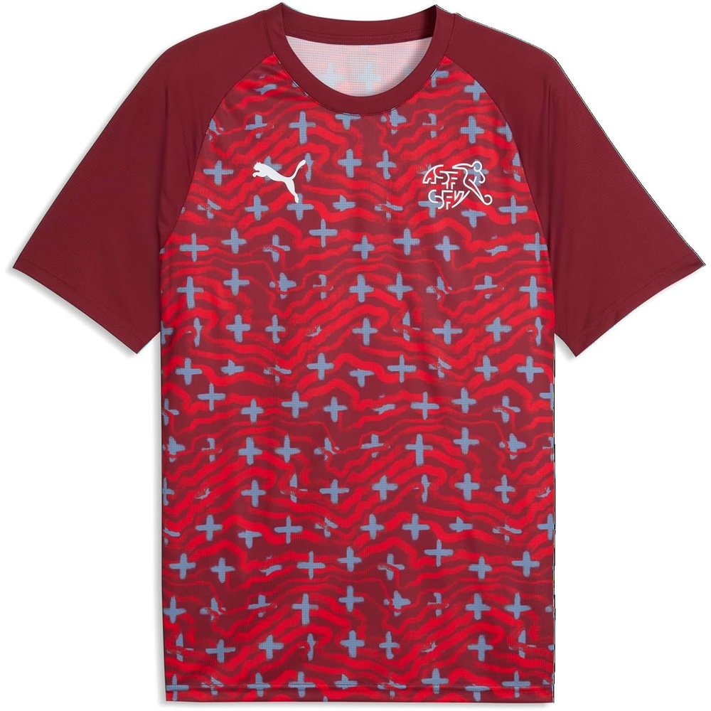 image:imagePuma Mens Swiss National Team Warm Up JerseyTeam Regal Redpuma White
