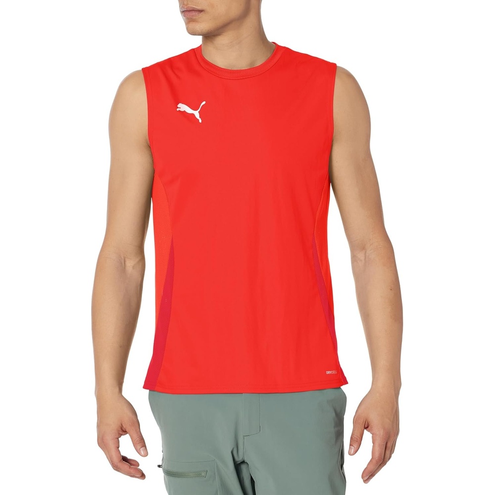 image:imagePuma Mens Teamgoal Sleeveless JerseyPuma Redpuma Whitefast Red