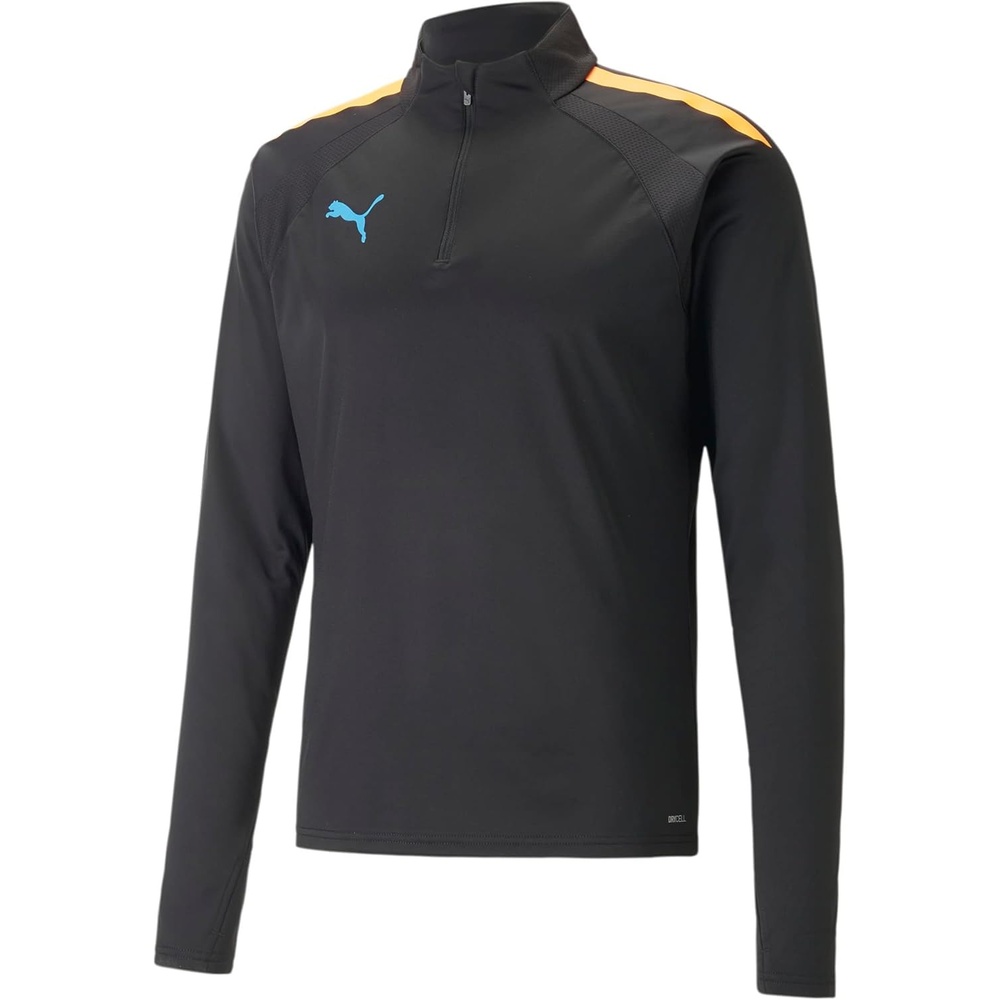 image:imagePuma Mens Teamliga 14 Zip TopBlackultra Orange