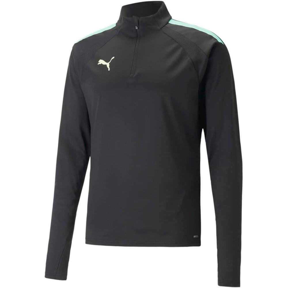 image:imagePuma Mens Teamliga 14 Zip TopPuma BlackElectric Peppermint