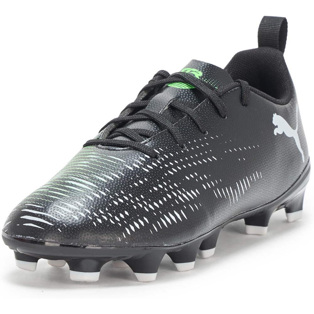 image:imagePuma UnisexChild Future Play Firm Artificial Ground Soccer CleatsPuma Blackcool Light Grayfluo Green