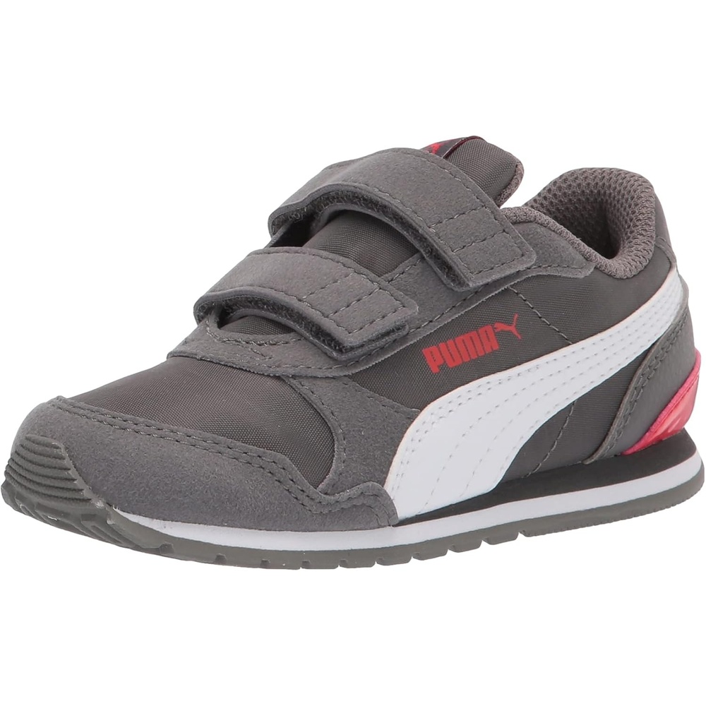 image:imagePuma UnisexChild St Runner Hook and LoopCastlerockpuma Whitepoppy Red