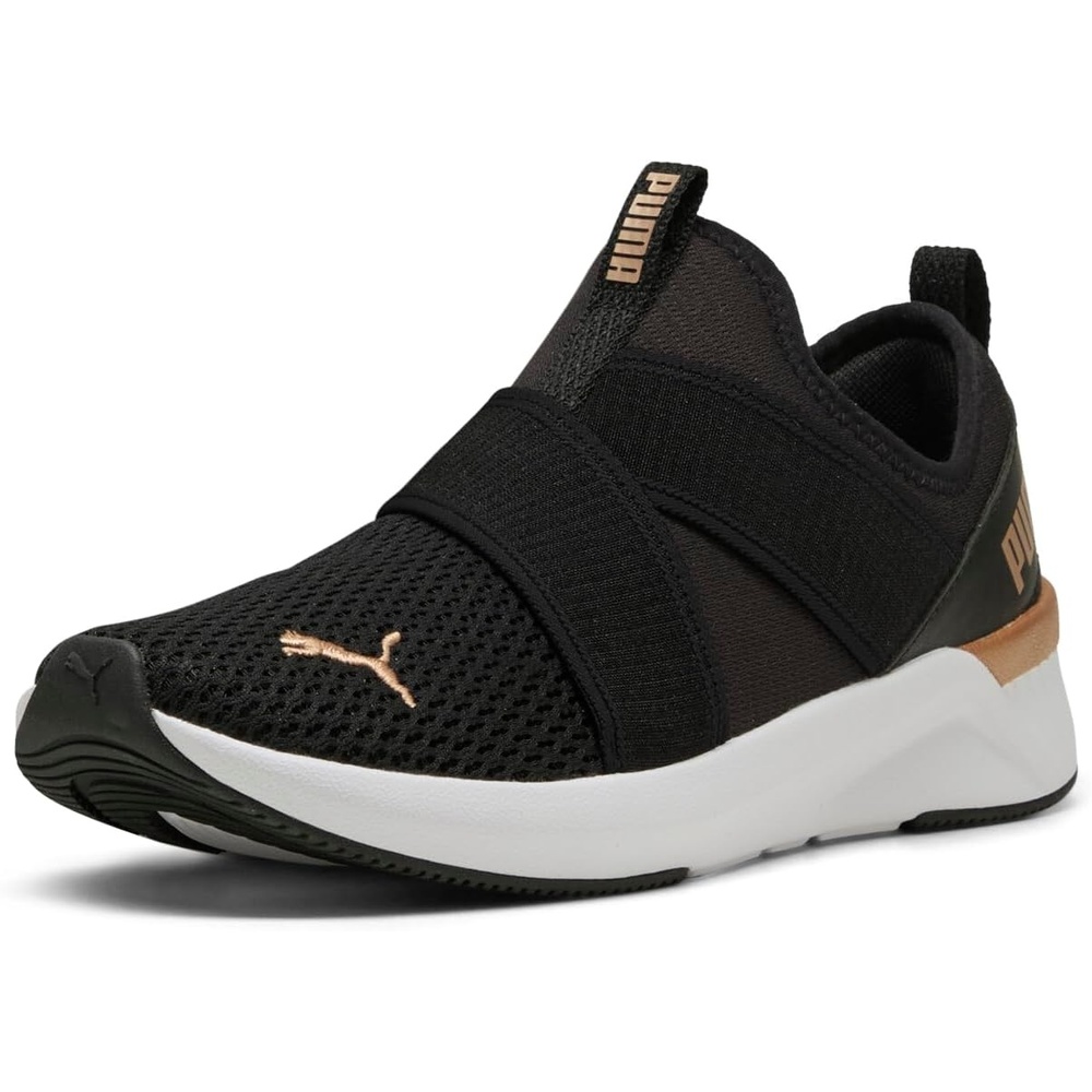 image:imagePuma Womens Softride Harli Slip on Training ShoesBlackwhitegold
