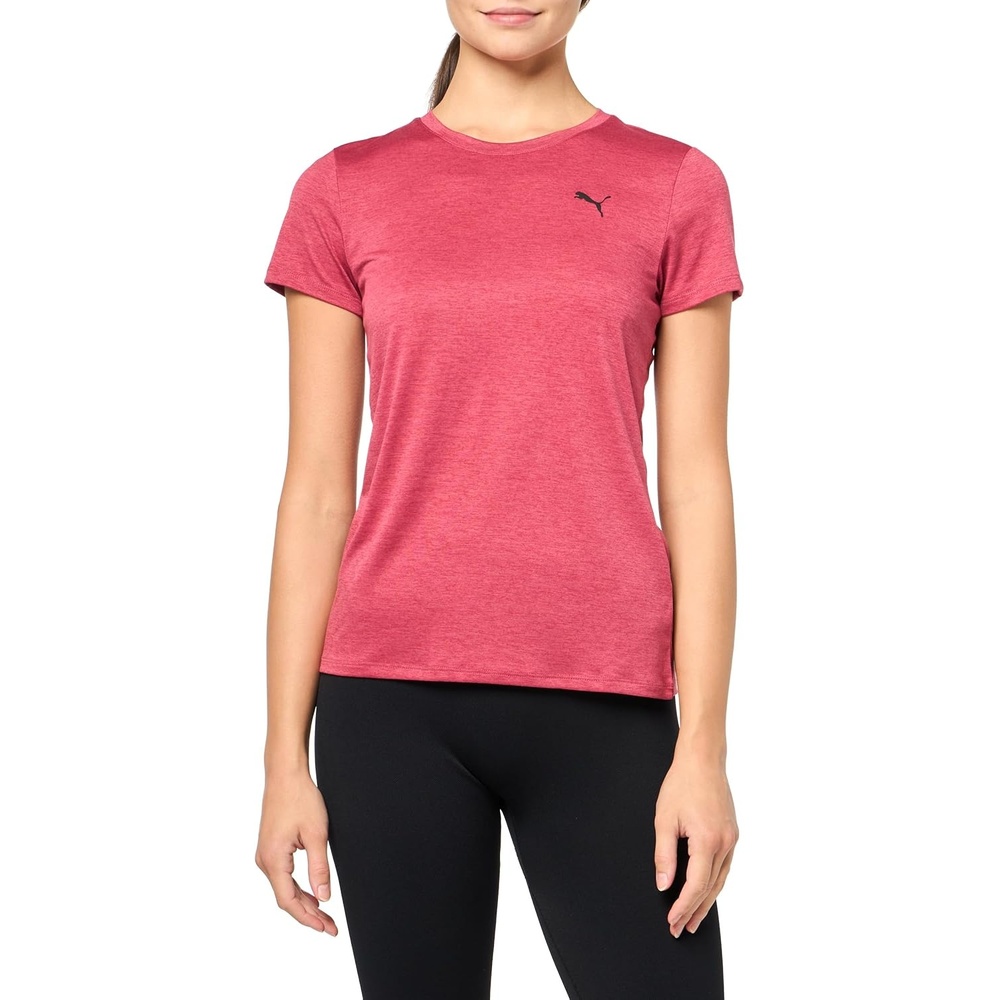 image:imagePuma Womens Train All Day Essential Small Logo TShirtPort Heather Ss25