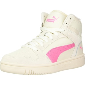 PUMA Boys’ Rebound Layup Mid Sneakers(Alpine Snow-strawberry Burst-frosty Pink)