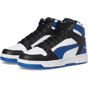 PUMA Boys’ Rebound Layup Mid Sneakers(Black-pro Blue-white Ss25)