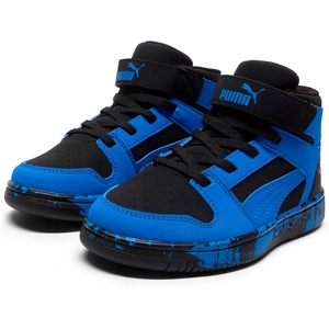PUMA Boys’ Rebound Layup Mid Sneakers(Puma Black-ultra Blue)