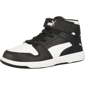 PUMA Boys’ Rebound Layup Slip On Sneakers(Black/White)