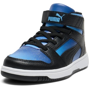PUMA Boys’ Rebound Layup Slip On Sneakers(Blazing Blue-puma Black-team Light Blue)