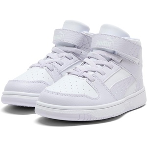 PUMA Boys’ Rebound Layup Slip On Sneakers(Puma White-lilac Frost)