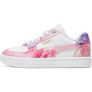 PUMA Kids Boys Caven 2.0 Lace Up Sneakers Shoes Casual – White(Puma White-pink Lilac-puma Team Gold)